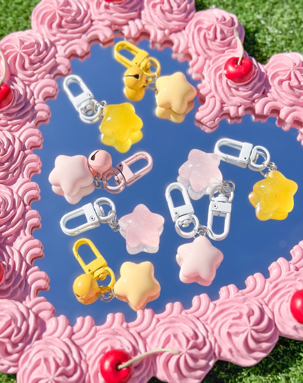 bubble star keychain