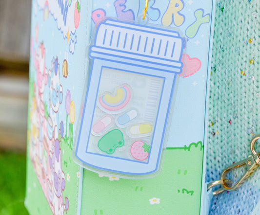 Frog keychain, frog lover, cute frogs, kawaii frog shaker keychain