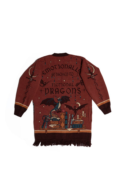 Book dragon cardigan