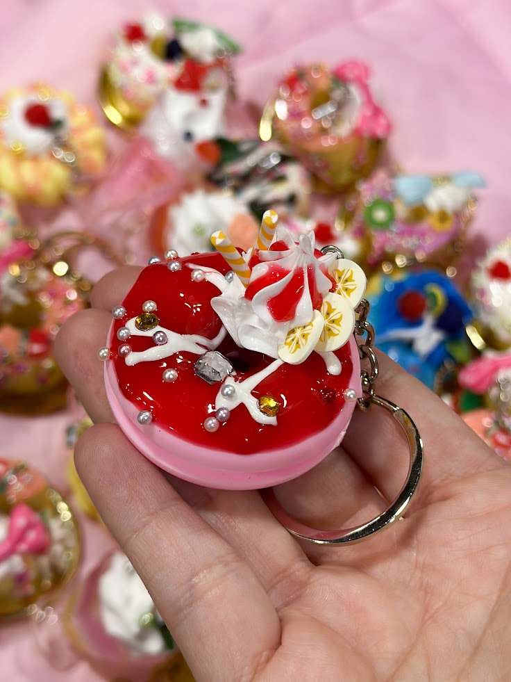 Mystery bag dessert keychains