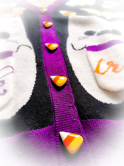 Phantom Cats of Salem cardigan Halloween cardigan Halloween sweater