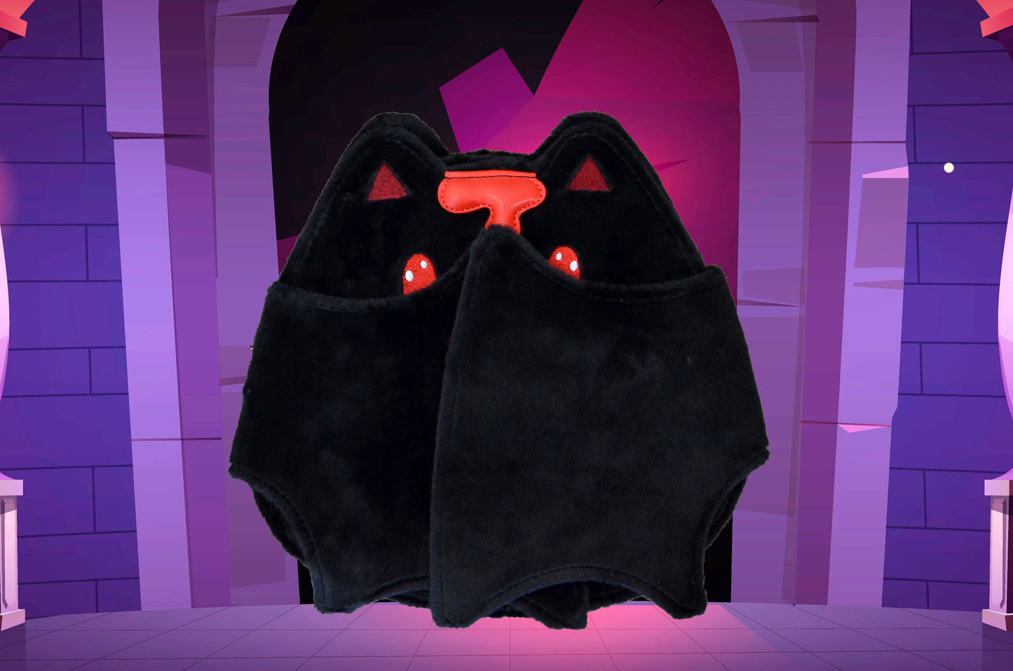 Bat purse backpack Red