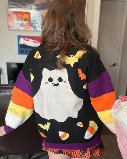 Phantom Cats of Salem cardigan Halloween cardigan Halloween sweater