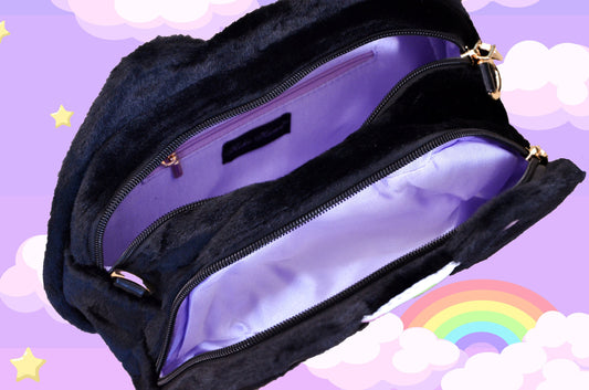 Bat purse backpack Purple