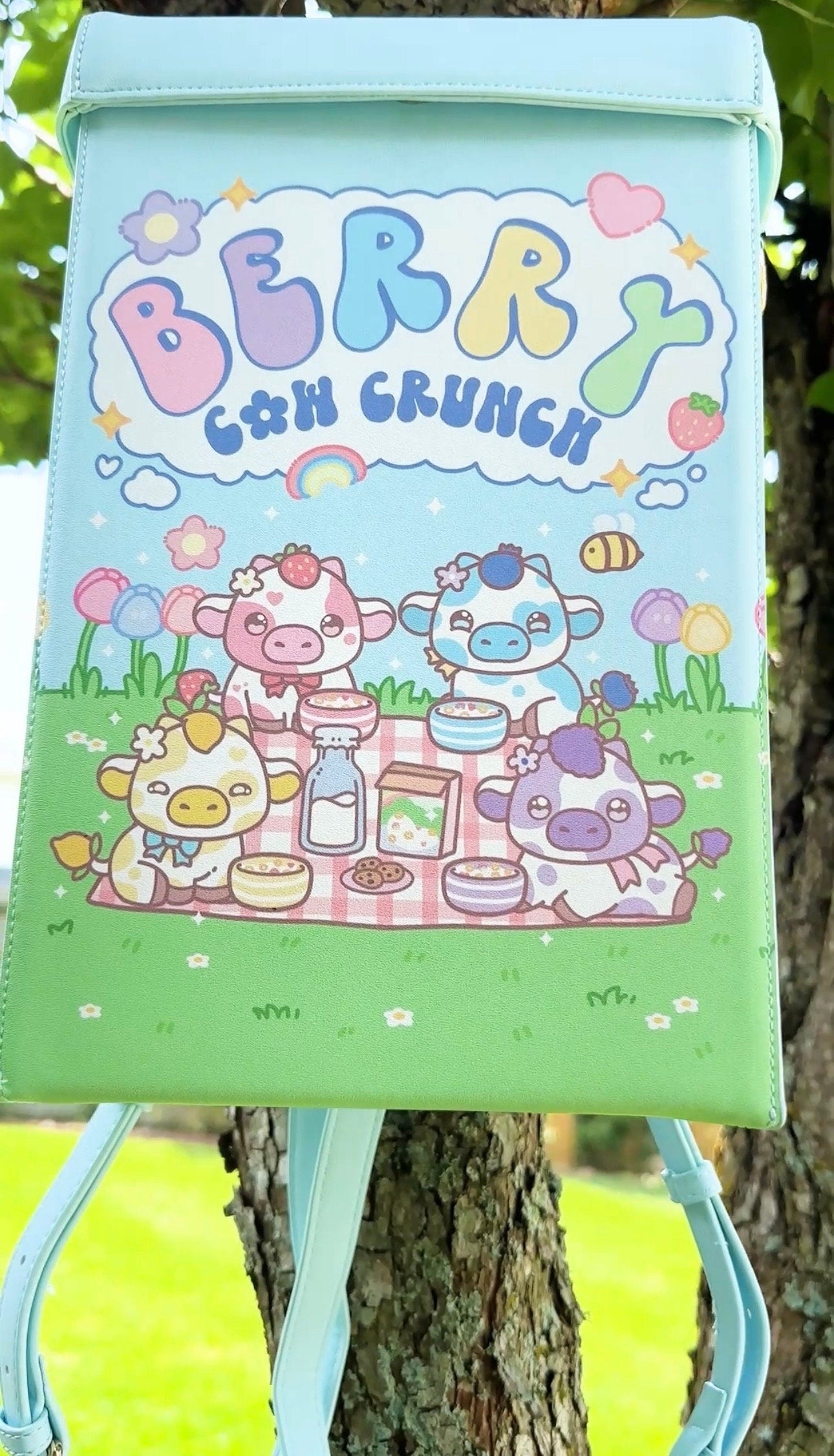 Berry cow crunch kawaii cereal backpack