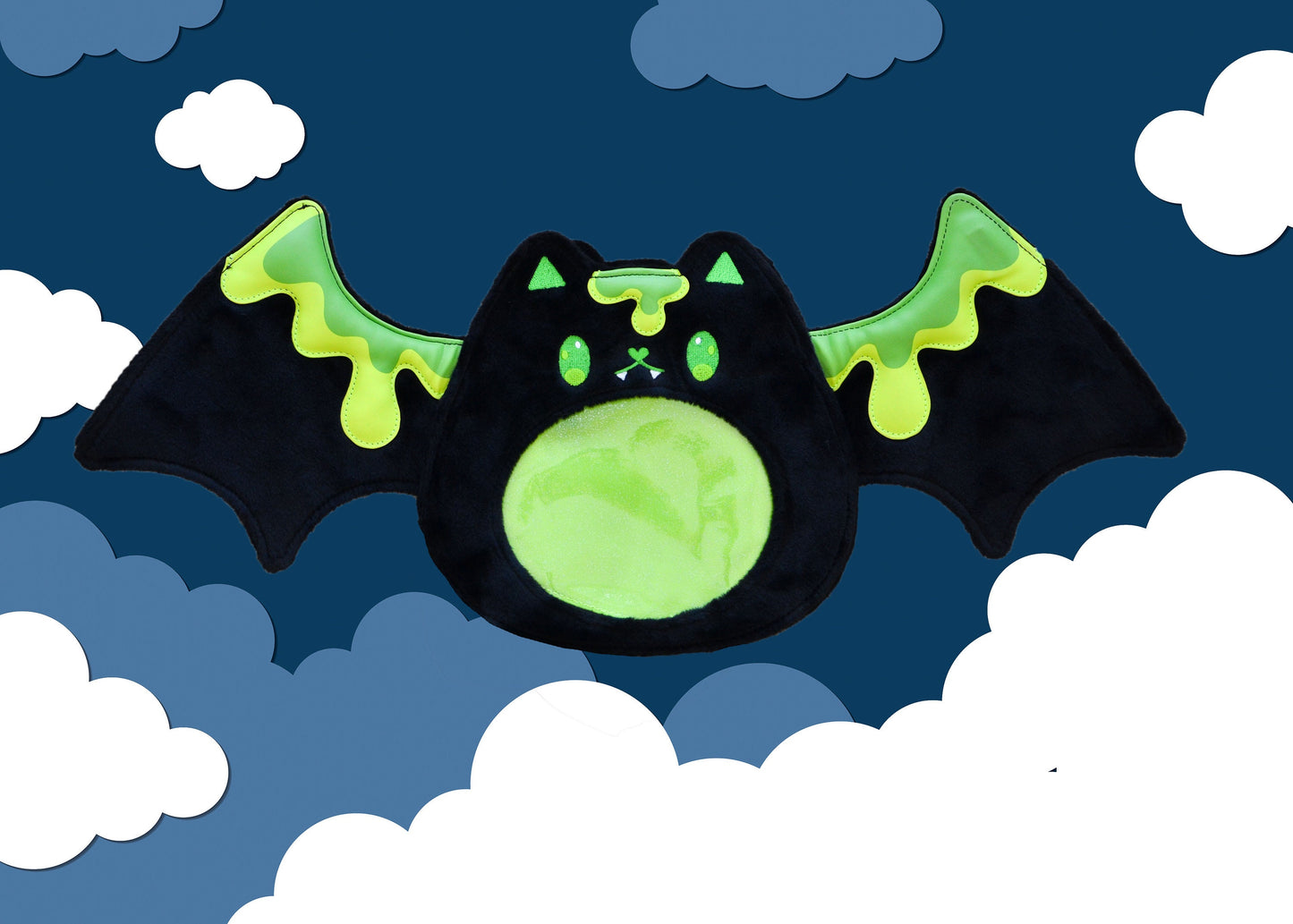 Bat purse backpack Green