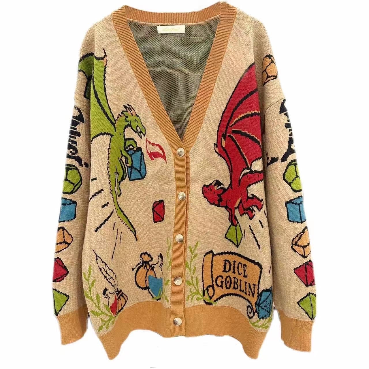 Dice goblin cardigan