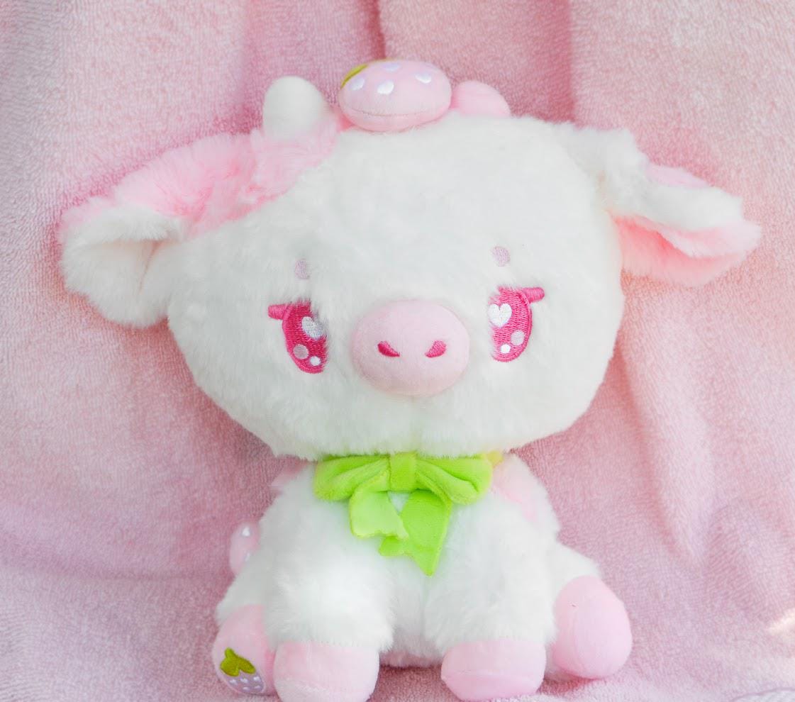 Ruby the Strawberry Cow, Kawaii plush, cute Stuffed Animal Plush