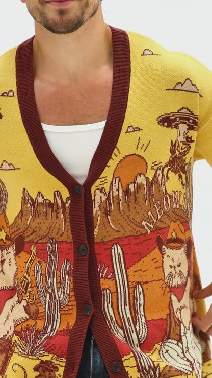 cowboy cat cardigan